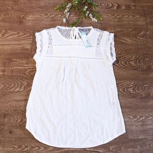 Daniel Rainn Becru Lace Detail Blouse